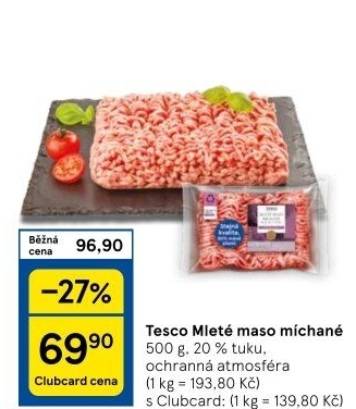 Mleté maso mix Tesco