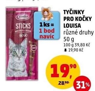 Pamlsky tyčinky pro kočky Louisa