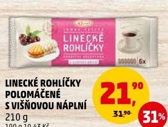 Rohlíčky linecké Klasa Pekárny a cukrárny Klatovy