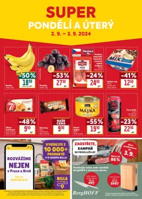 akční leták BILLA 28.8.2024-3.9.2024