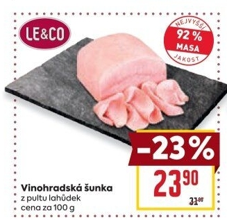Šunka vinohradská nejvyšší jakosti LE&amp