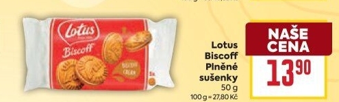 Sušenky sandwich Biscoff Lotus