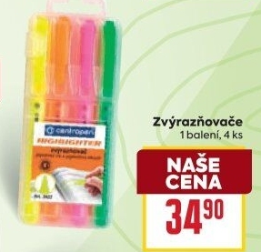Zvýrazňovače Centropen