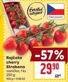 Rajčata cherry keříková Čerstvě utrženo