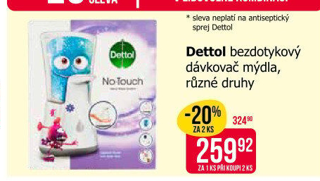 Dávkovač mýdla bezdotykový + náplň Kids Dettol