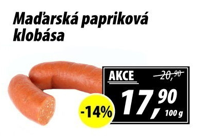 Maďarská papriková klobása