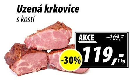 Uzená krkovice s kostí