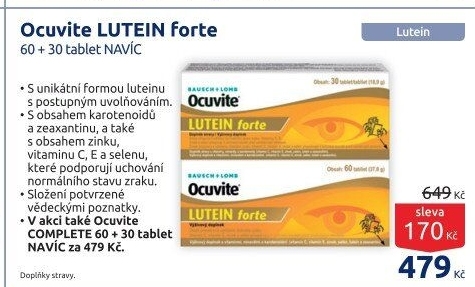 Doplněk stravy Lutein forte Ocuvite
