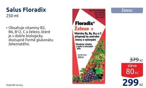 Doplněk stravy Železo+ Floradix Salus
