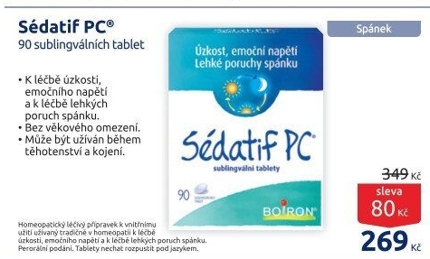 Homeopatikum tablety Sédatif PC Boiron