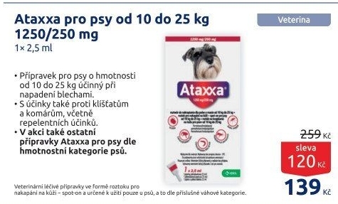 Pipeta antiparazitní Spot On Ataxxa