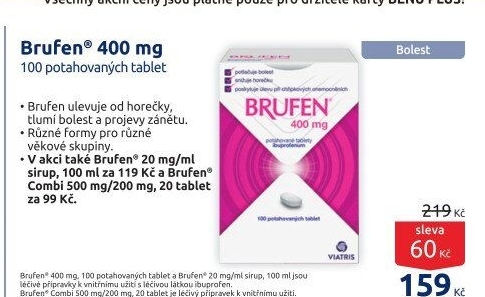 Tablety proti bolesti 400 Brufen Viatris