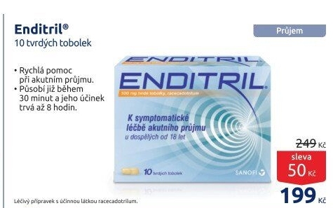Tablety proti průjmu Enditril