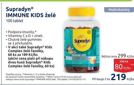 Vitamíny pro děti Supradyn Immune Kids želé Bayer