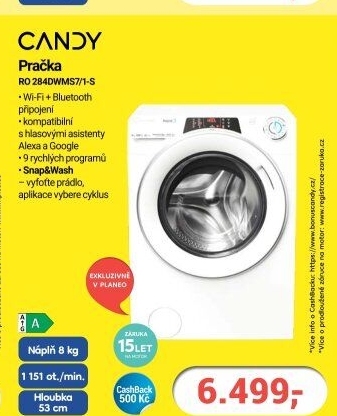 Pračka Candy RO284DWMS7/1-S