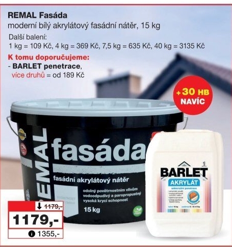 Fasádní barva Fasáda Remal