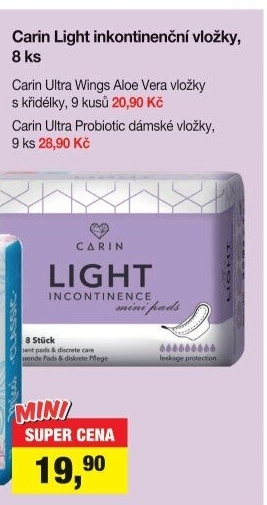 Vložky dámské inkontinenční Light Carine