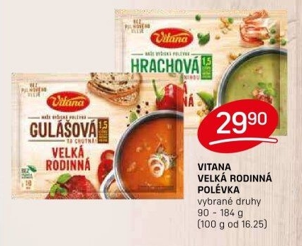 Instantní polévka Velká rodinná Vitana
