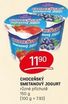 Jogurt smetanový ochucený Choceňský