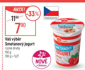Ochucený jogurt smetanový Váš Výběr