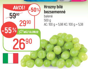 Hrozny bílé bezsemenné