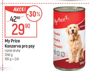 Konzerva pro psy My price