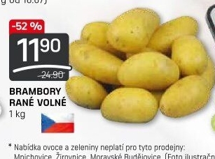 Brambory konzumní rané