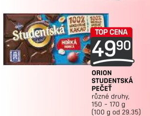 Čokoláda Studentská pečeť Orion