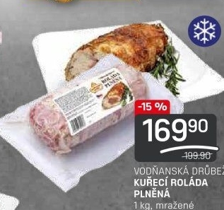 Kuřecí plněná roláda mražená Vodňanské kuře