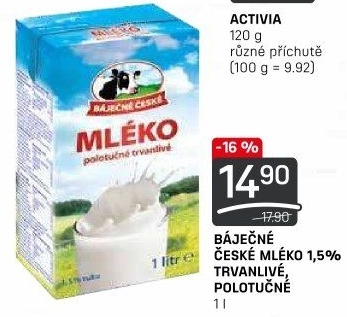 Mléko trvanlivé Báječné české Madeta - 1,5% polotučné