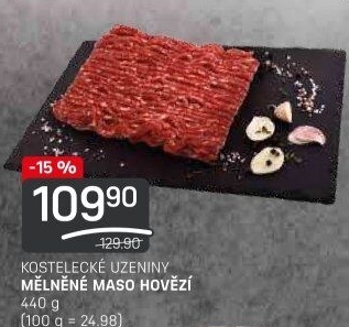 Mleté maso hovězí Kostelecké uzeniny