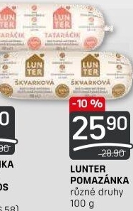 Rostlinné pomazánky Lunter