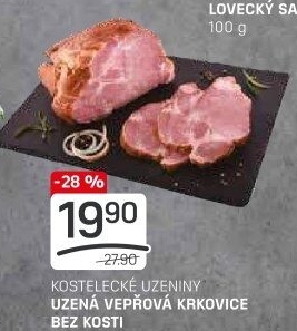 Vepřová krkovice uzená bez kosti Kostelecké uzeniny