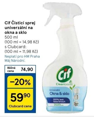 Čistič oken a skel univerzální Cif