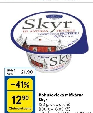 Dezert zakysaný ochucený Skyr Bohušovická mlékárna