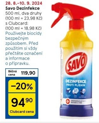 Dezinfekční čističe Savo