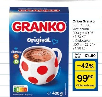 Instantní kakao Granko Orion