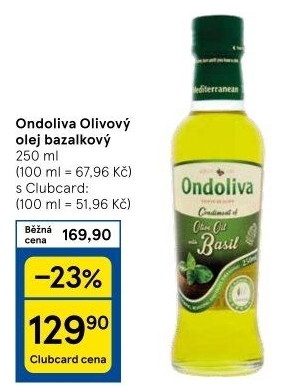Olivový olej bazalkový Ondoliva