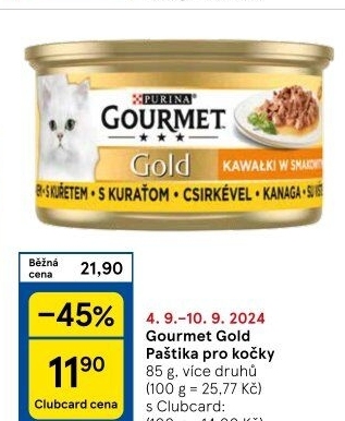 Paštika pro kočky Gold Gourmet Purina