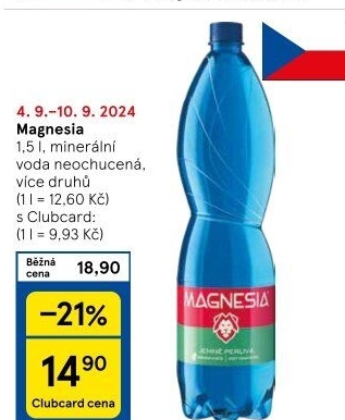 Přírodní voda Magnesia