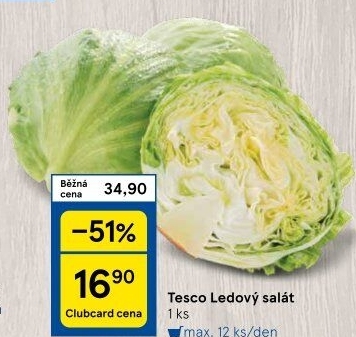 Salát ledový Tesco