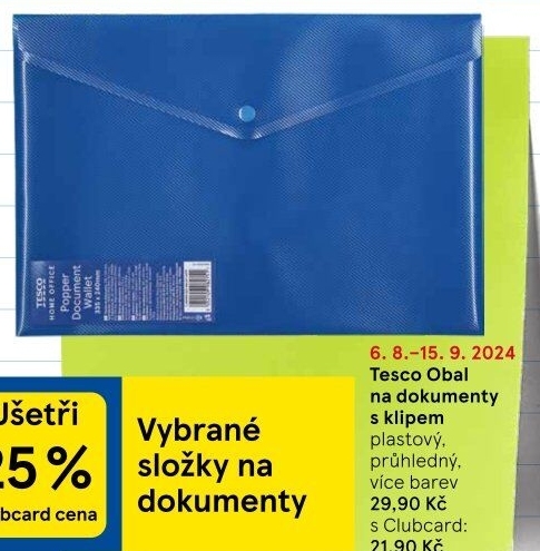 Spisovka Tesco
