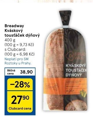 Chléb kváskový Tousťáček dýňový Breadway