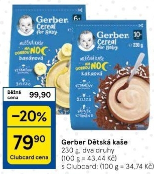 Kaše Gerber Natural for Baby