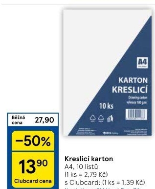 Kreslicí karton A4