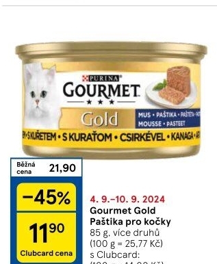 Paštika pro kočky Gold Gourmet Purina