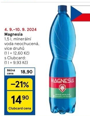 Přírodní voda Magnesia
