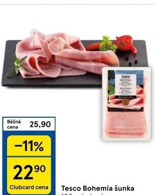 Šunka Bohemia Tesco