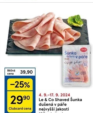 Šunka dušená nejvyšší jakosti LE&amp