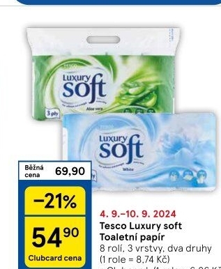 Toaletní papír 3vrstvý Luxury Tesco